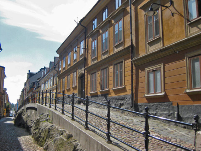 The cobbled streets at Bellmans Gatan in Södermalm.